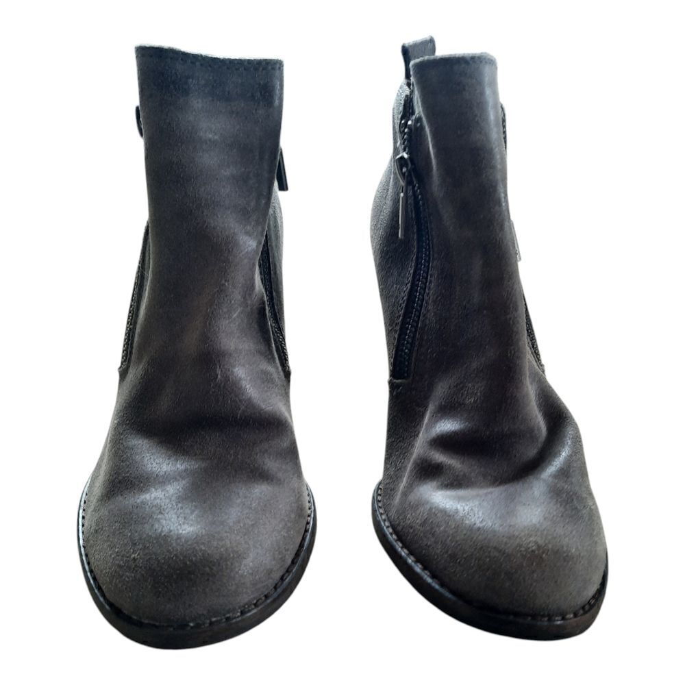 Lucky Brand Gray Suede Ankle Boots